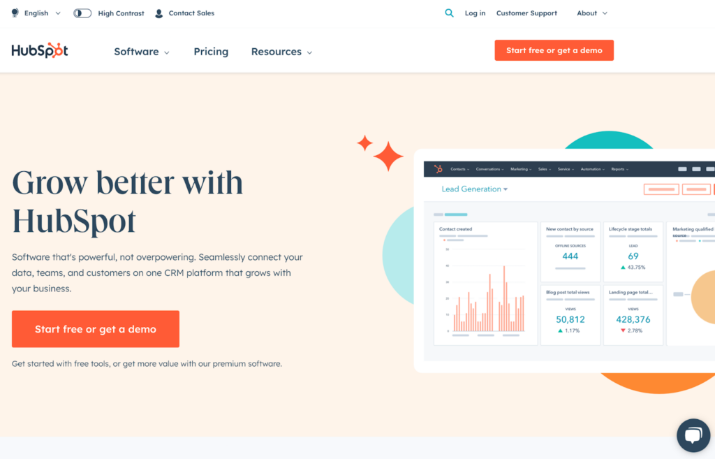 Hubspot Service Hubi piletisüsteemi koduleht
