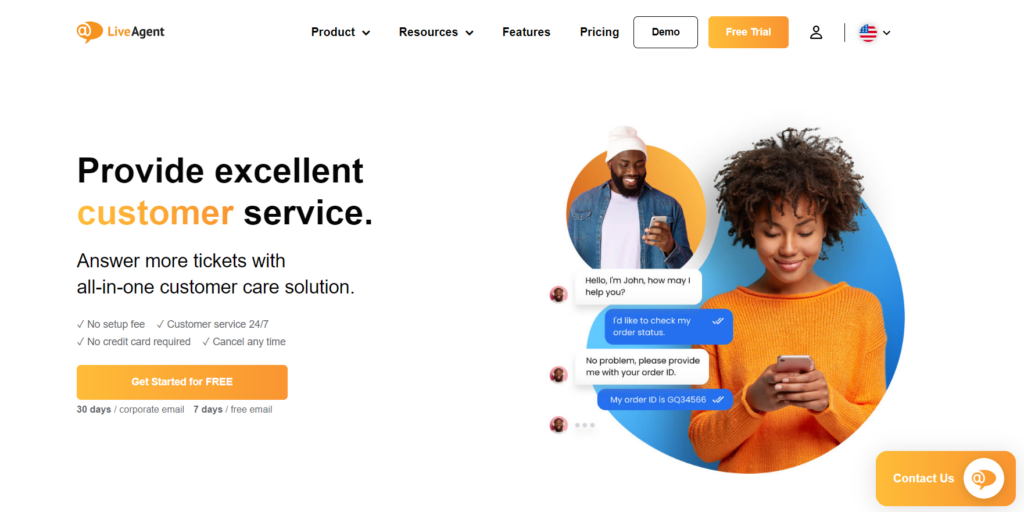 LiveAgenti koduleht - e-kaubanduse klienditeeninduse reaalajas vestluse tarkvara