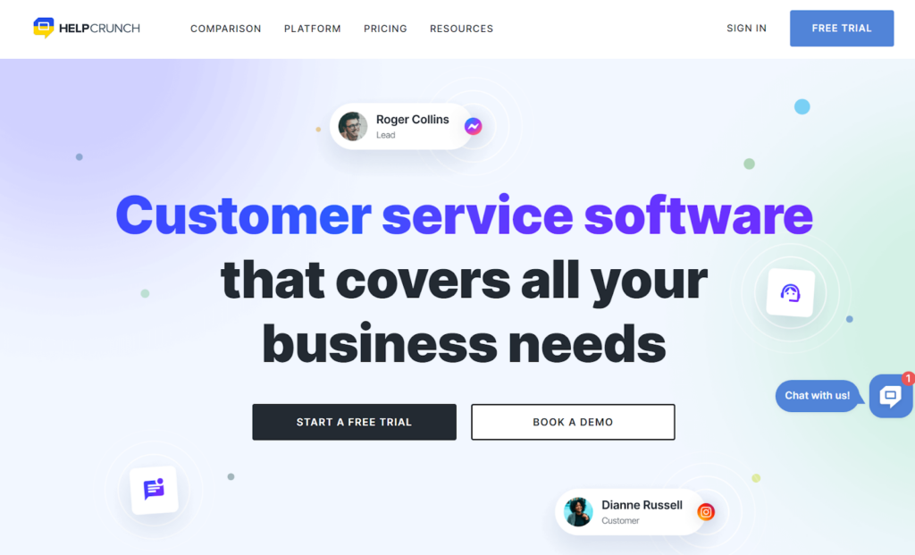 HelpCrunchi koduleht