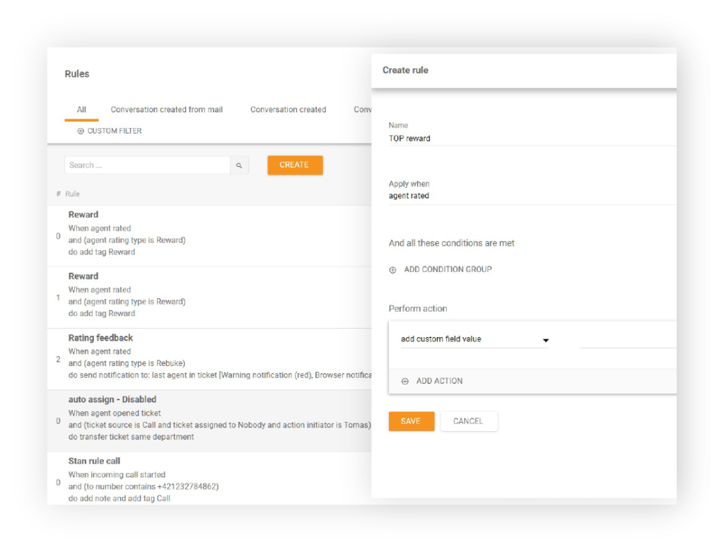 Looge-reegel-LiveAgent'is